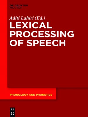 cover image of The Speech Processing Lexicon